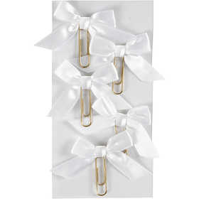 Paperclips, afm 40x70 mm, wit, 5 stuk/ 1 doos [HOB-247111]