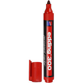 Edding 300 Marker, lijndikte 1,5-3 mm, rood, 1 stuk [HOB-25021]