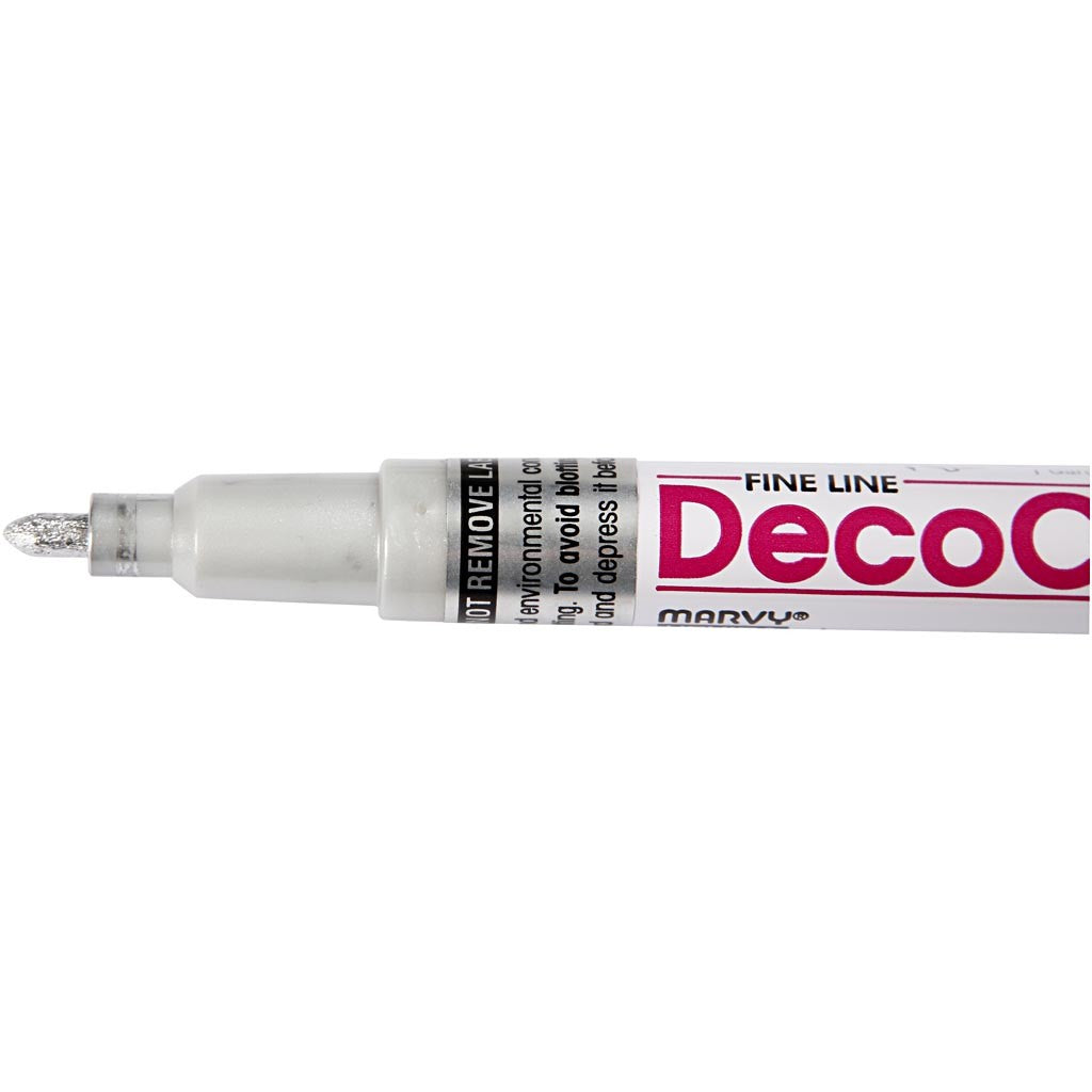 Deco Stift, lijndikte 1,2 mm, zilver, 1 stuk [HOB-25036]