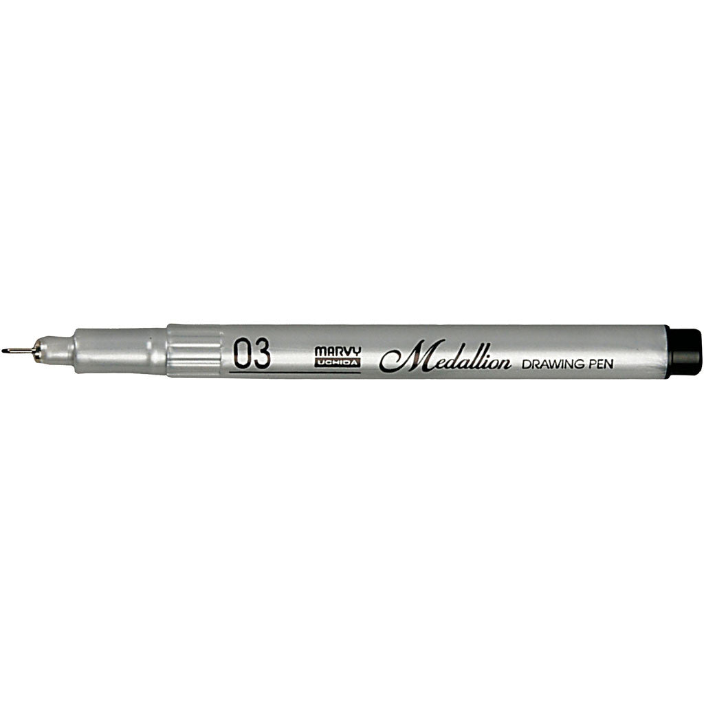 Medallion Tekenpen, lijndikte 0,3 mm, zwart, 1 stuk [HOB-25052]