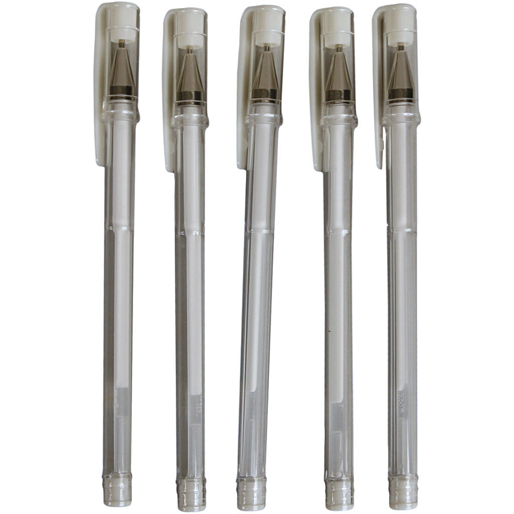 Gelpen, lijndikte 0,8 mm, wit, 6 stuk/ 1 doos [HOB-25111]