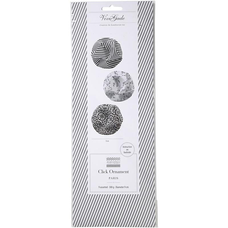 Click ballen, d 9 cm, afm 5,5x28,4 cm, 9 set/ 1 doos [HOB-25123]