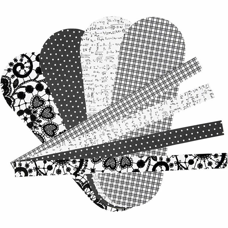 Gevlochten harten, afm 14,5x10 cm, 120 gr, 8 set/ 1 doos [HOB-25153]