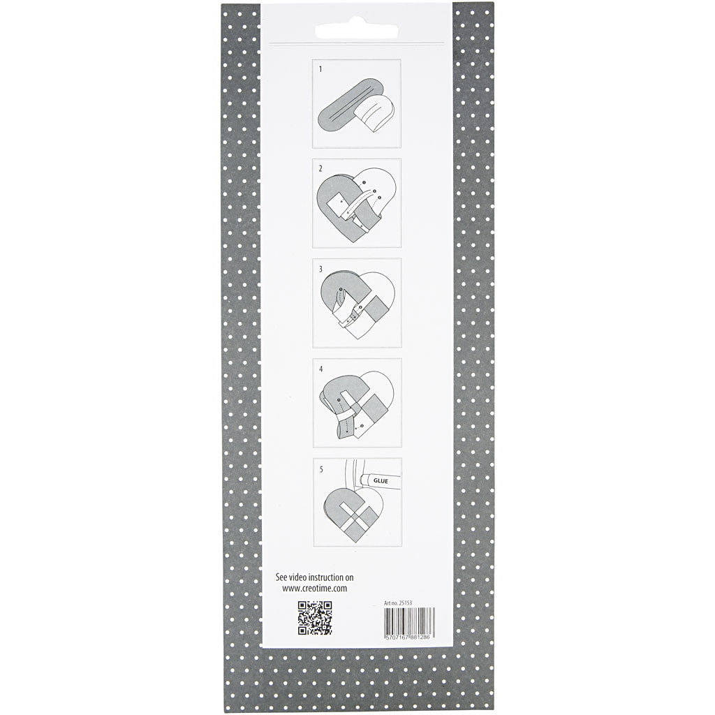 Gevlochten harten, afm 14,5x10 cm, 120 gr, 8 set/ 1 doos [HOB-25153]