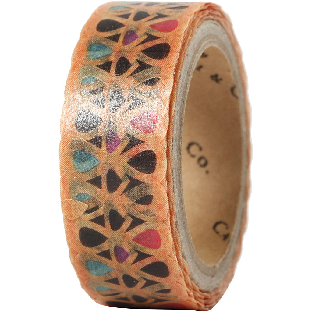 Lace Washi Tape , B: 15 mm, 5 m/ 1 rol [HOB-25264]