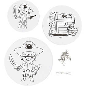 Mobielen met motief, d 12+15+18 cm, 300 gr, wit, 3 set/ 1 doos [HOB-25458]