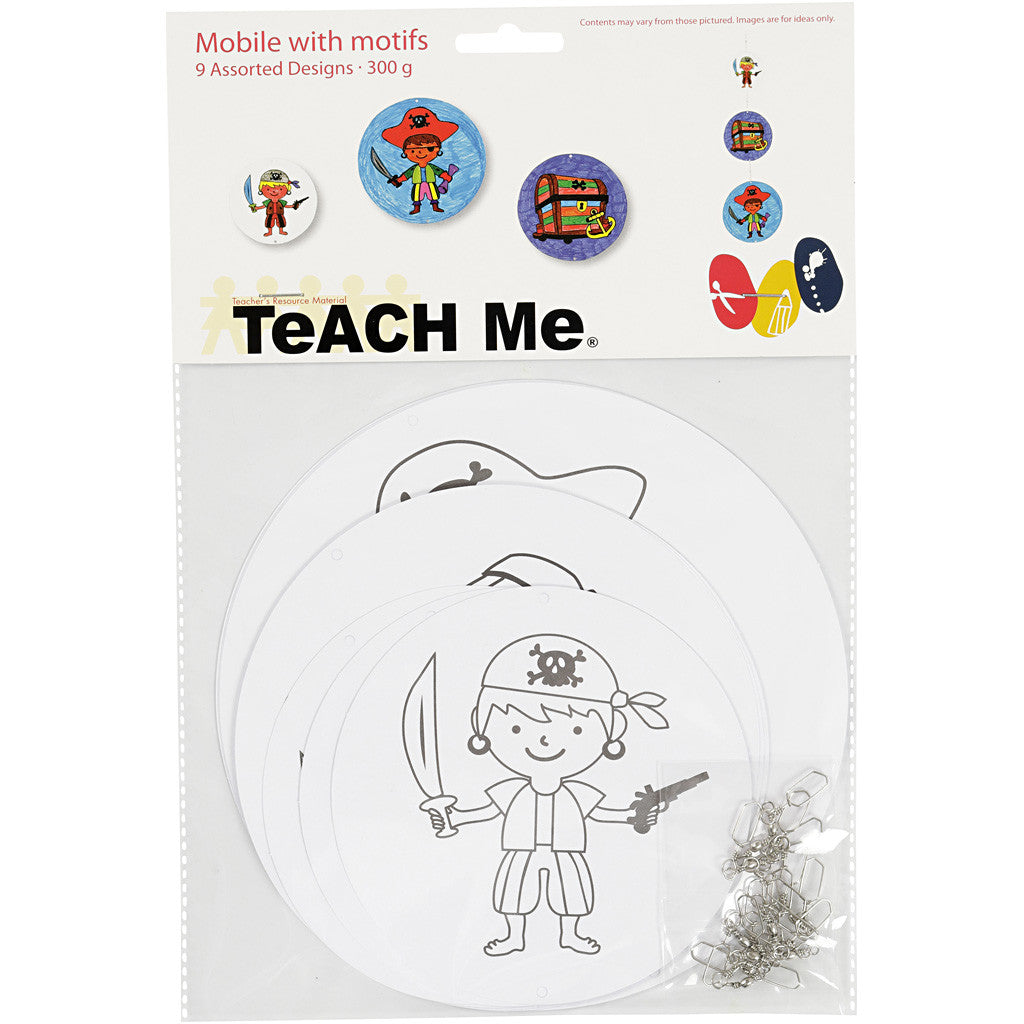 Mobielen met motief, d 12+15+18 cm, 300 gr, wit, 3 set/ 1 doos [HOB-25458]