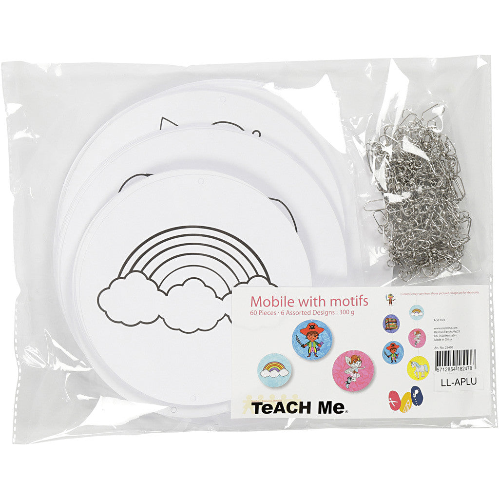 Mobielen met motief, d 12+15+18 cm, 300 gr, wit, 20 set/ 1 doos [HOB-25460]