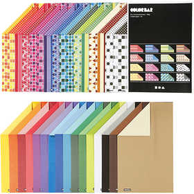 Color Bar Karton, A4, vel 210x297 mm, 250 gr, diverse kleuren, 32x10 vel/ 1 doos [HOB-25467]