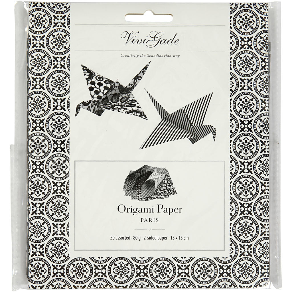 Origamipapier, afm 15x15 cm, 80 gr, 50 div vellen/ 1 doos [HOB-25671]