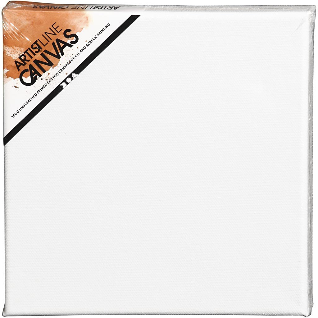 Canvas, D: 1.6 cm, afm 20x20 cm, 360 gr, wit, 10 stuk/ 1 doos [HOB-25702]