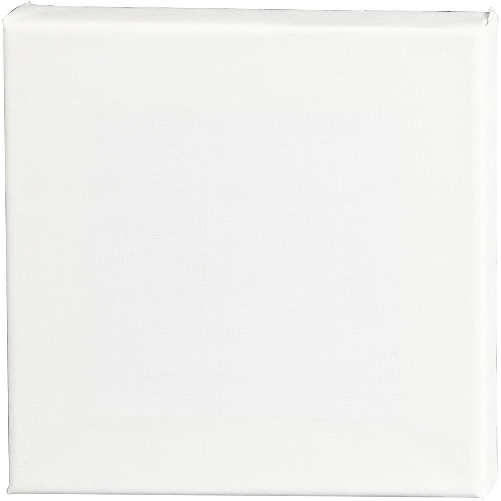 Gespannen canvas, D: 1,6 cm, afm 20x20 cm, 280 gr, wit, 80 stuk/ 1 doos [HOB-25745]