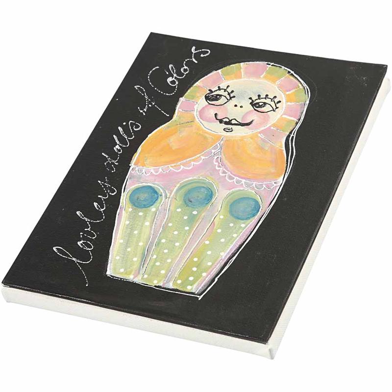 Gespannen canvas, D: 1,6 cm, afm 30x30 cm, 280 gr, wit, 40 stuk/ 1 doos [HOB-25748]