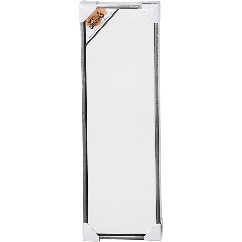Canvas met lijst, afm 30x90 cm, 360 gr, antiek zilver, wit, 1 stuk [HOB-25761]