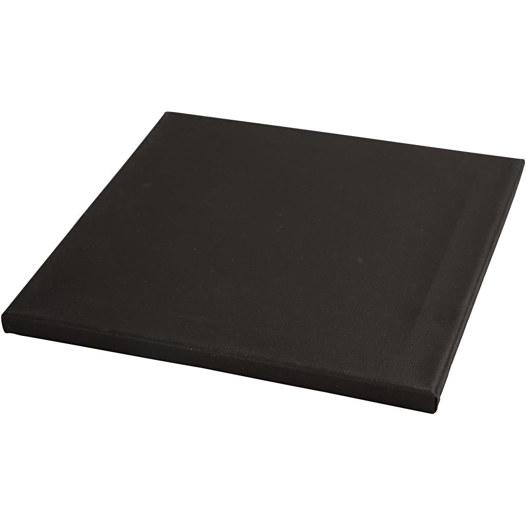 Canvas, D: 1,6 cm, afm 30x30 cm, 360 gr, zwart, wit, 10 stuk/ 1 doos [HOB-25764]