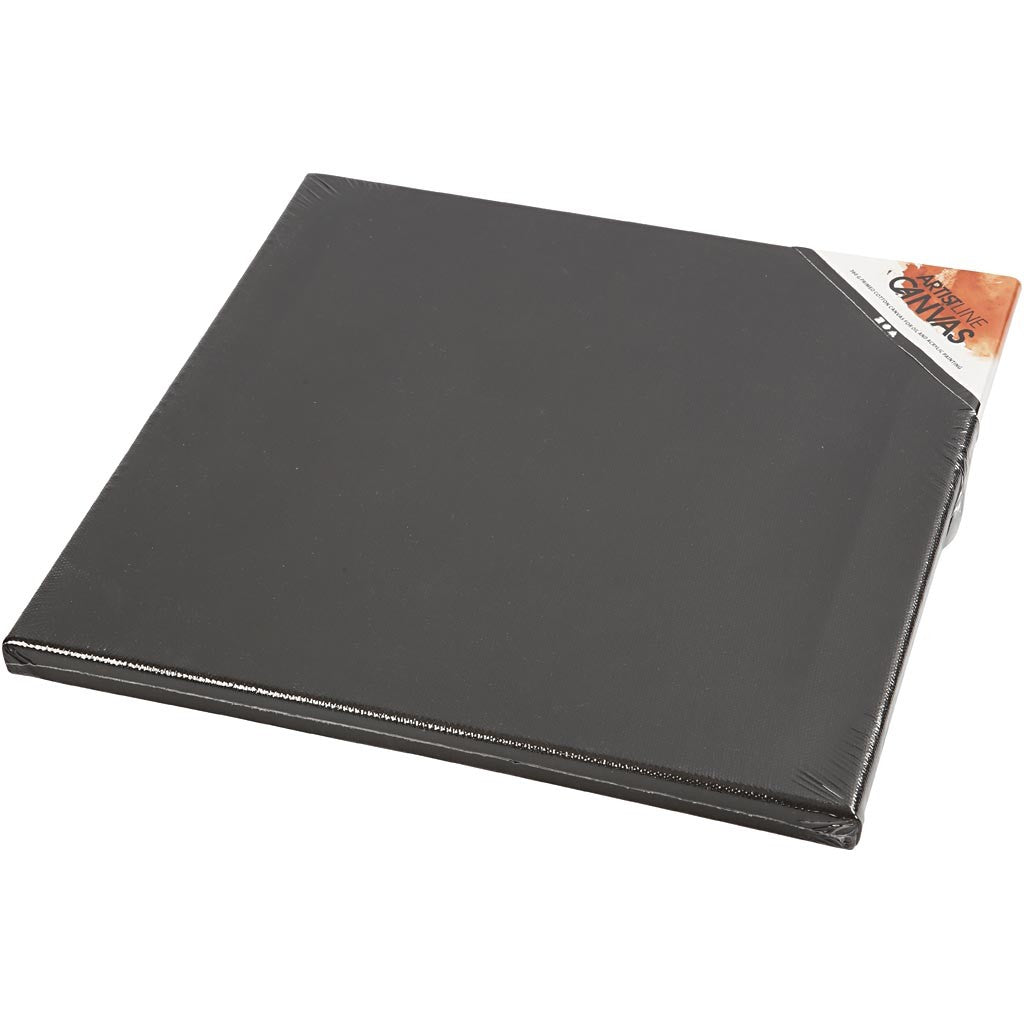 Canvas, D: 1,6 cm, afm 30x30 cm, 360 gr, zwart, wit, 10 stuk/ 1 doos [HOB-25764]