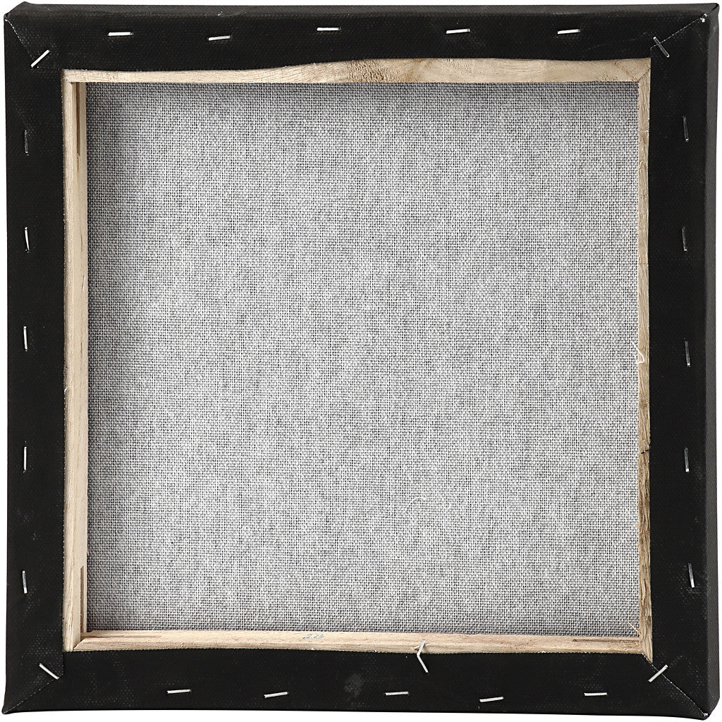 Canvas, D: 1,6 cm, afm 30x30 cm, 360 gr, zwart, wit, 10 stuk/ 1 doos [HOB-25764]