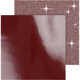 Design papier, vel 30,5x30,5 cm, 120+128 gr, rood, 2 vel/ 1 doos [HOB-26332]