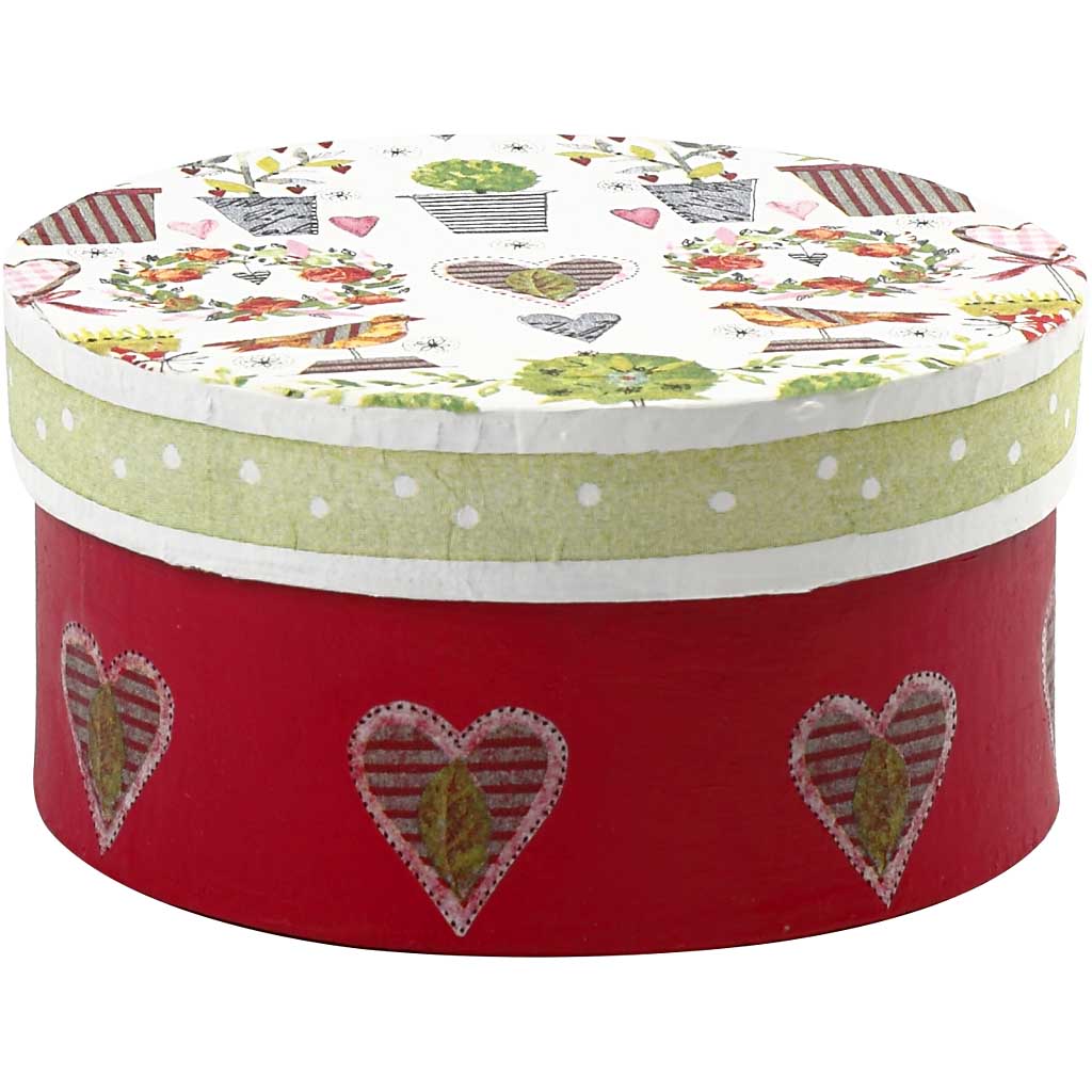 Ronde Dozen, H: 5+6,5+7,5 cm, d 10+13+16 cm, 3 stuk/ 1 set [HOB-263700]