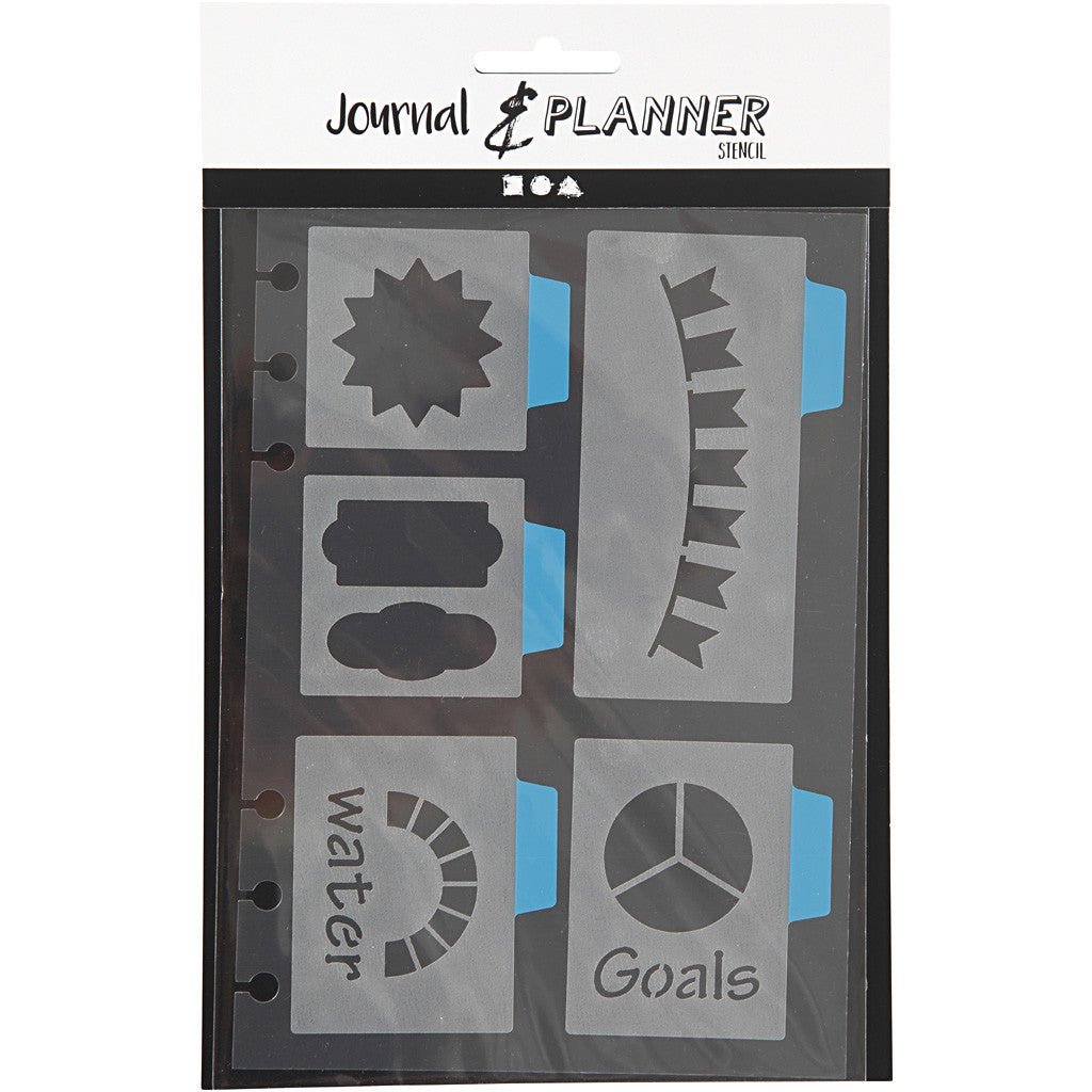 Sjabloon, 5 grote motieven, vel 12,5x17,5 cm, 1 vel [HOB-26984]