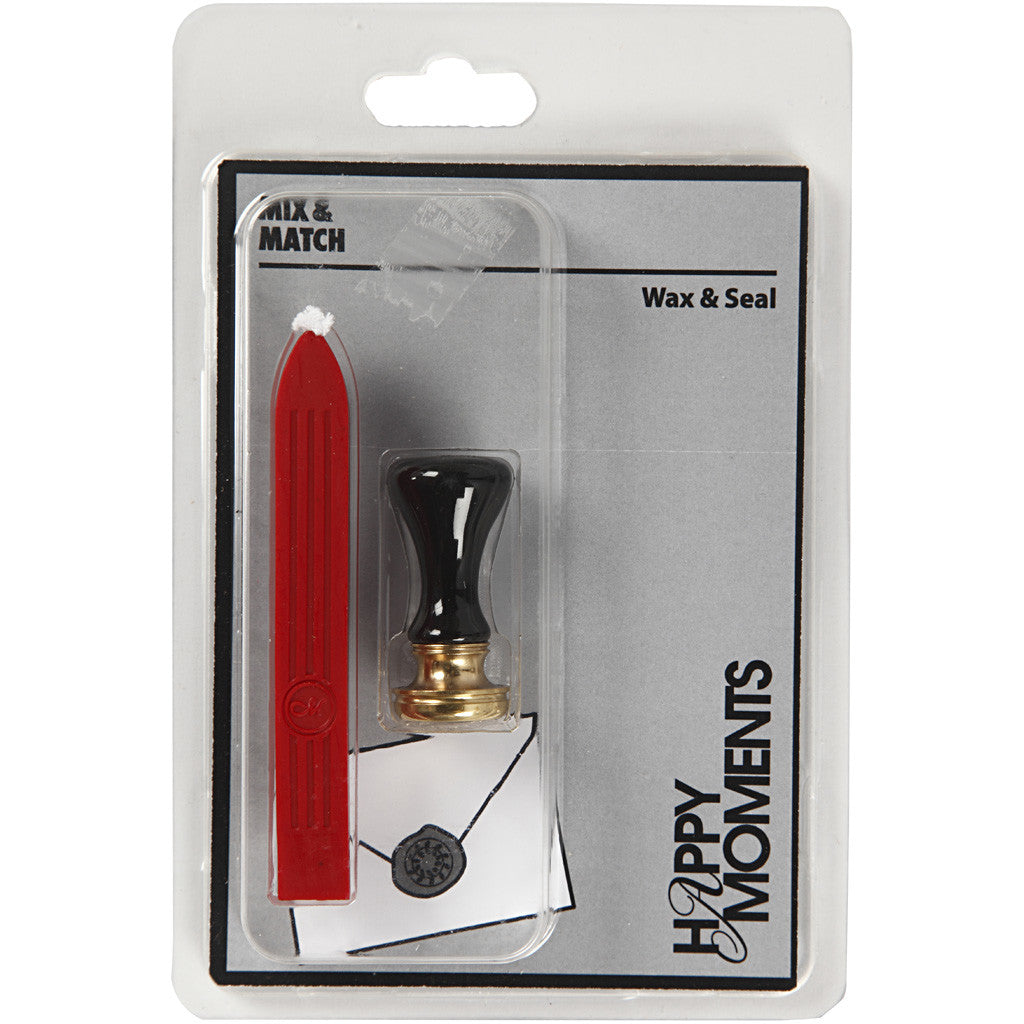 Zegel set, d 17 mm, rood, 1 set [HOB-270281]