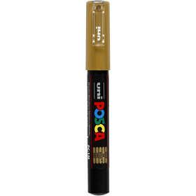 Posca Marker, afm PC-1M, lijndikte 0,7 mm, extra-fijn, goud, 1 stuk [HOB-273810]