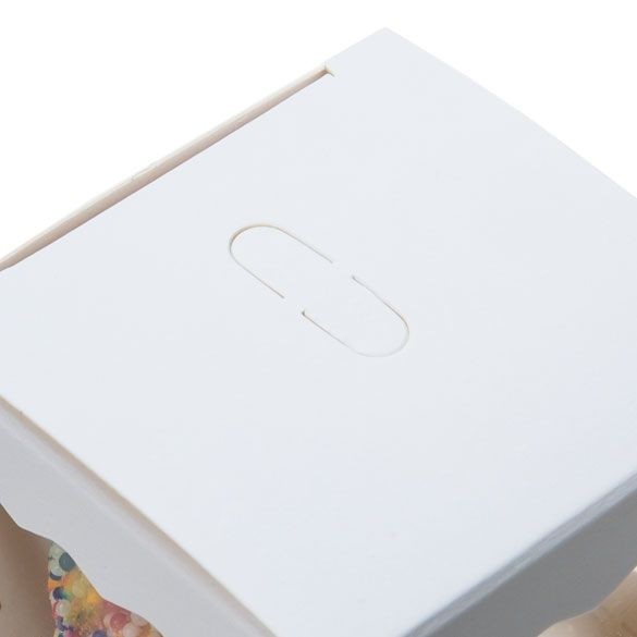 Kraftdoosjes Wit met 3 vensters 5x5x5cm (25 stuks) [WGWG347]