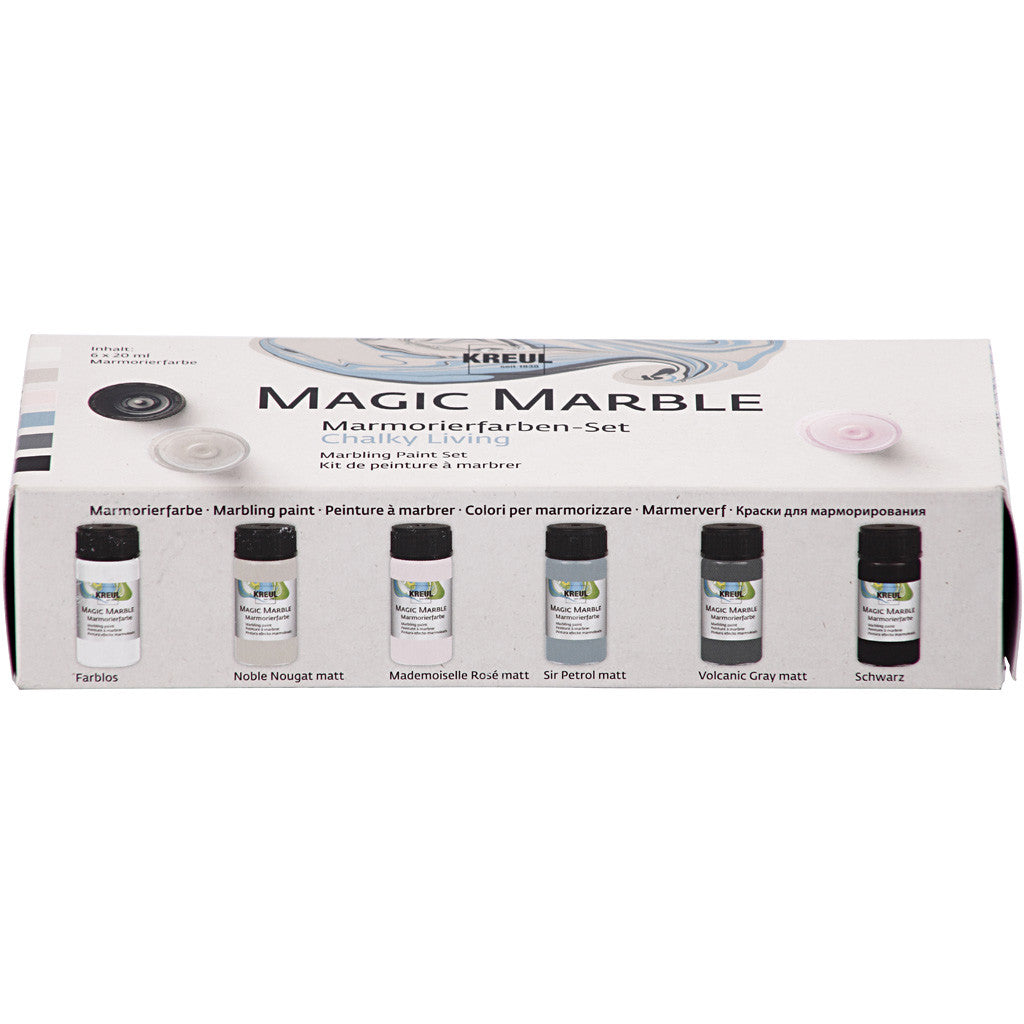 Magic Marble-verf, pastelkleuren, 6x20 ml/ 1 doos [HOB-30196]