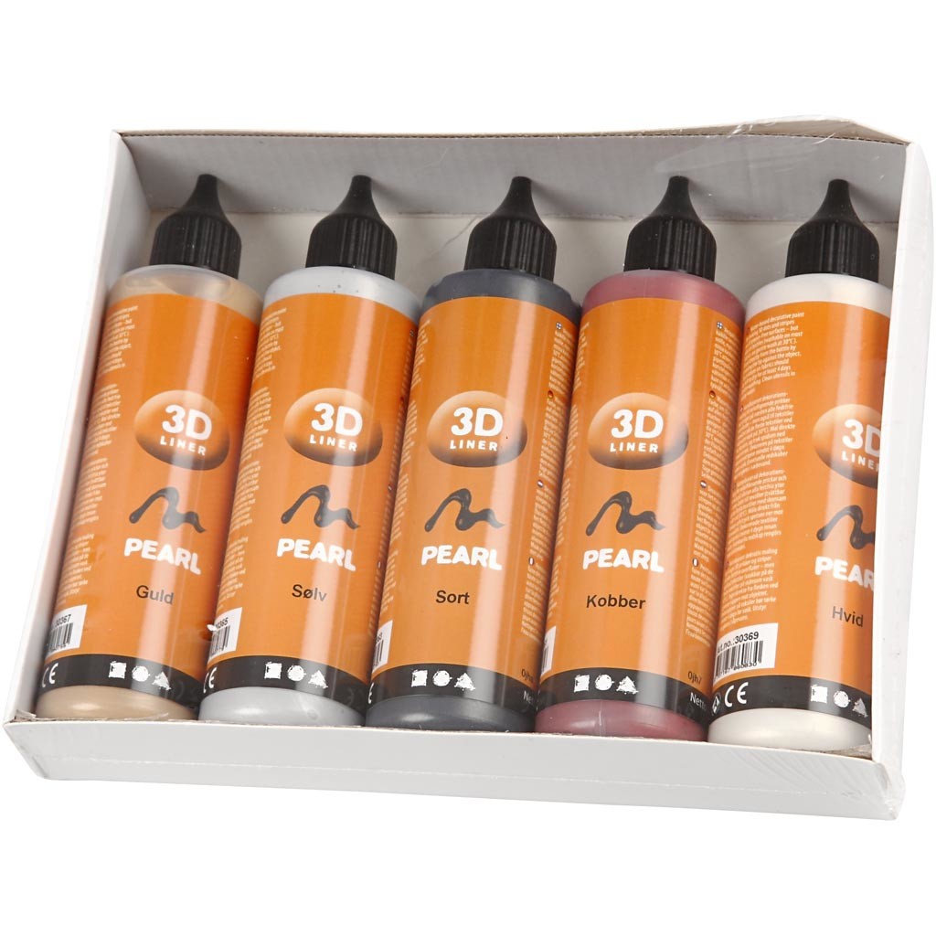 3D liner, metallic kleuren, 5x100 ml/ 1 doos [HOB-30385]