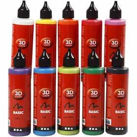 3D liner, diverse kleuren, 10x100 ml/ 1 doos [HOB-30388]