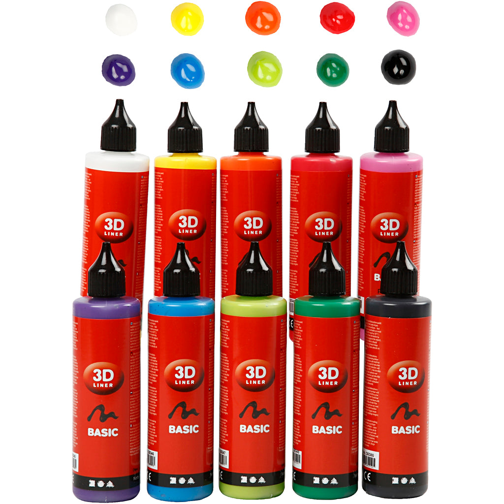 3D Liner, assorted colours, 10x100 ml