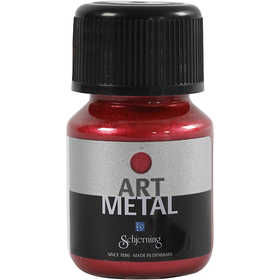 Hobbyverf Metallic, Lava rood(5112), 30 ml/ 1 fles [HOB-307150]