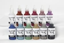 Glitterlijm, diverse kleuren, 12x25 ml/ 1 doos [HOB-318200]