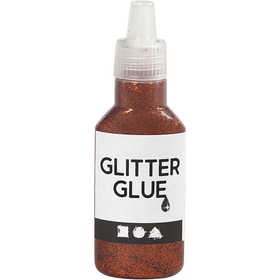 Glitterlijm, oranje, 25 ml/ 1 fles [HOB-318230]