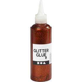 Glitterlijm, oranje, 118 ml/ 1 fles [HOB-31823]