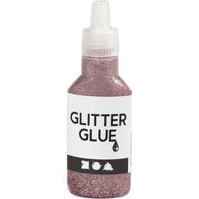 Glitterlijm, roze, 25 ml/ 1 fles [HOB-318290]