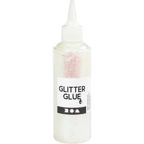 Glitterlijm, holografisch wit, 118 ml/ 1 fles [HOB-31832]
