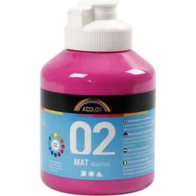 Acrylverf Mat, roze, 500 ml/ 1 fles [HOB-32120]