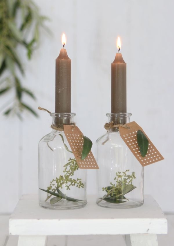 Kaarsen taps mosgroen 11cm hoog (set van 7 stuks) [IFS-32160]