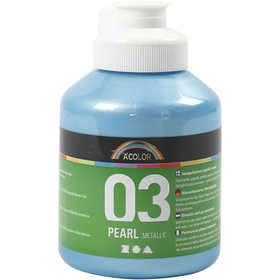 Acrylverf Metallic, metallic, lichtblauw, 500 ml/ 1 fles [HOB-32220]
