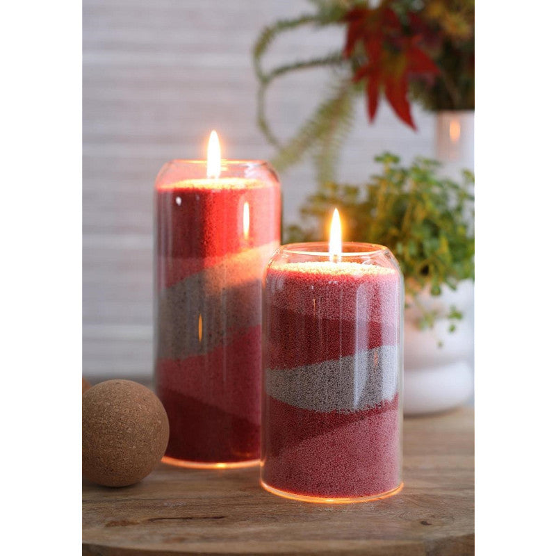 Pearlsand kaars 400gr bordeaux (6 stuks) [IFS-32721]