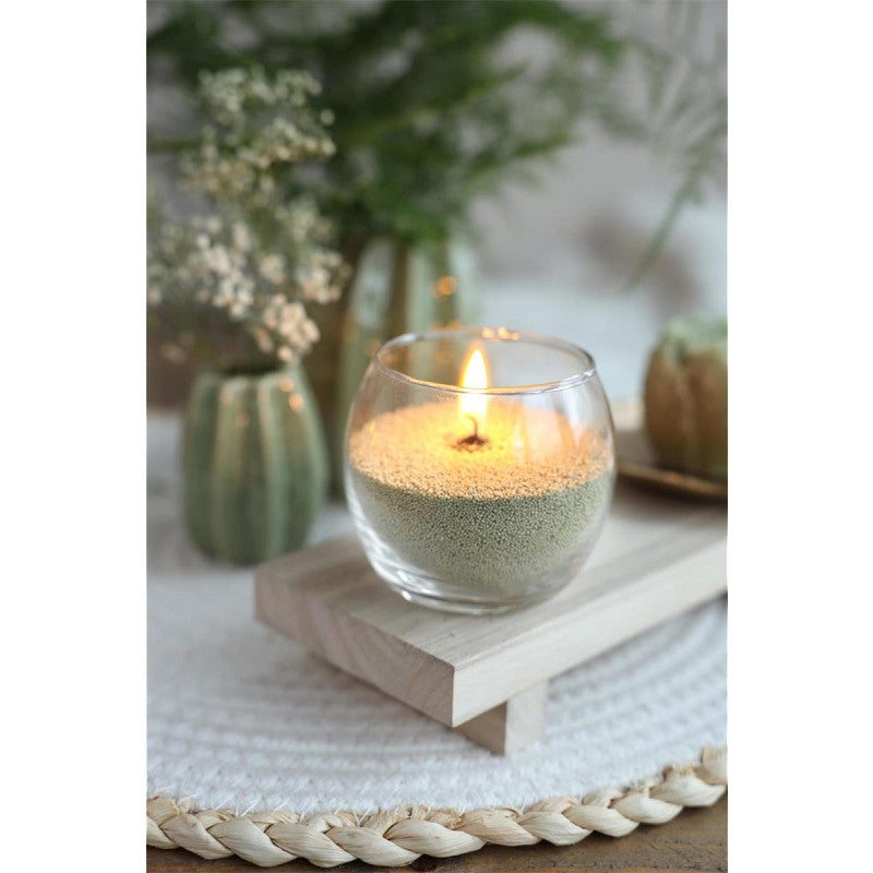 Pearlsand kaars 400gr lichtgroen (6 stuks) [IFS-32725]