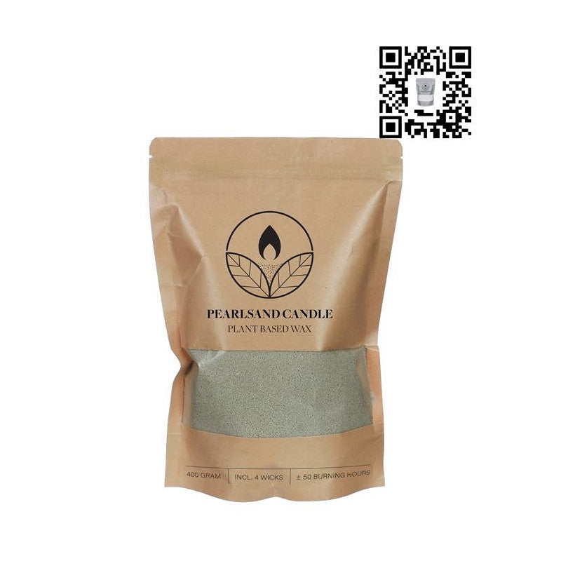 Pearlsand kaars 400gr lichtgroen (6 stuks) [IFS-32725]
