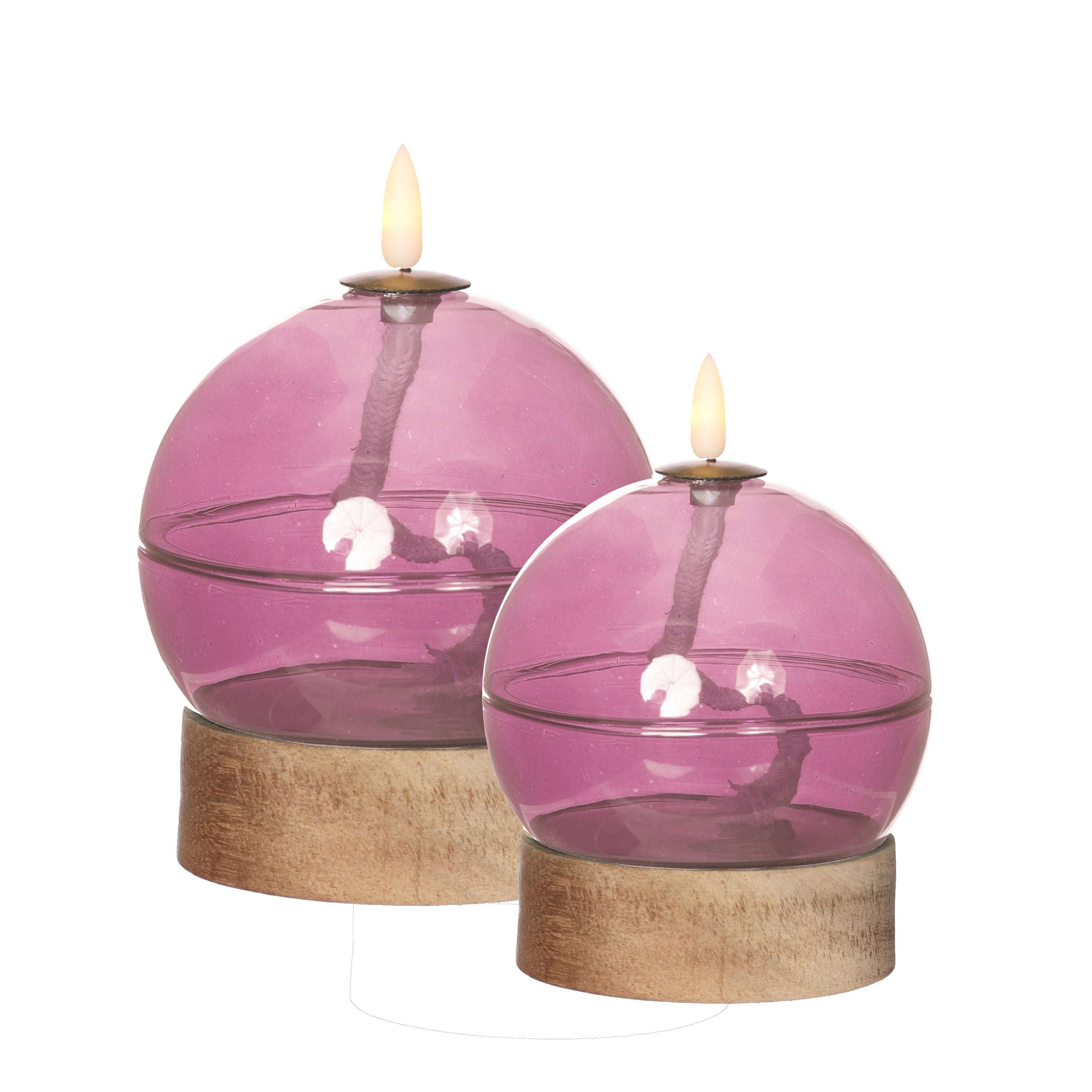 Led olielamp h13,5 Ø10 cm roze (1 st) [IFS-32801]