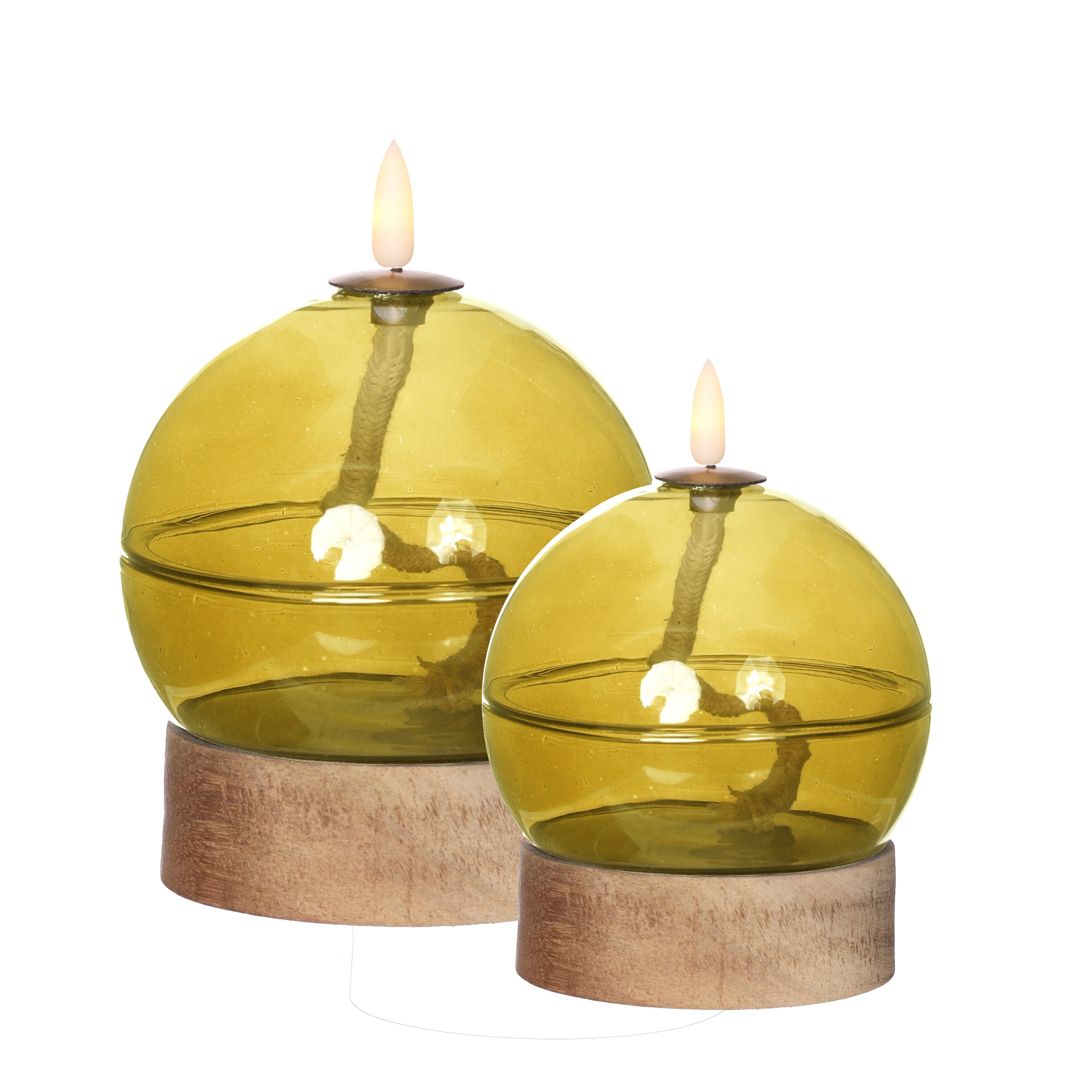 Led olielamp h16,5 Ø12 cm oker (1 st) [IFS-32812]