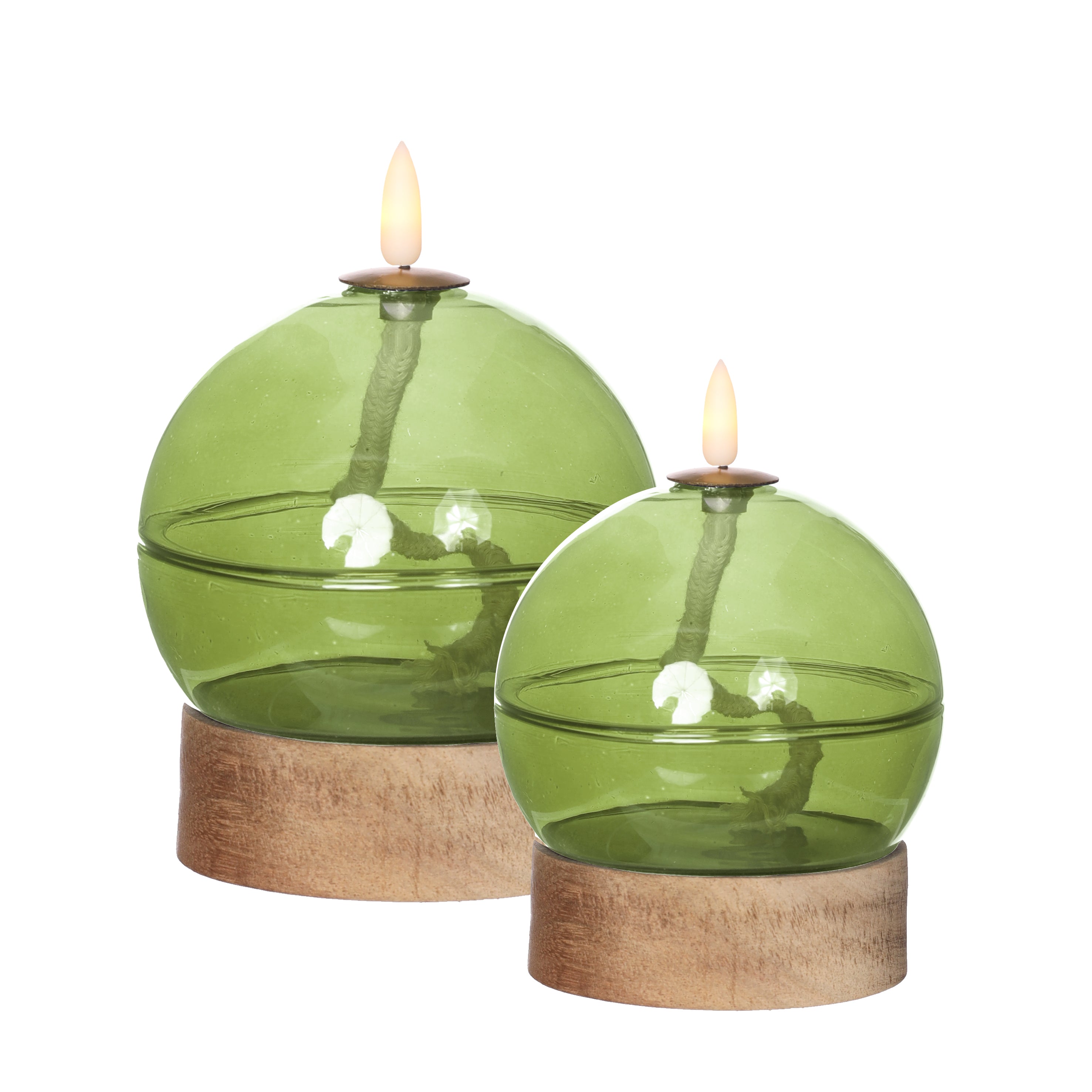 Led olielamp h16,5 Ø12 cm lichtgroen (1 st) [IFS-32815]