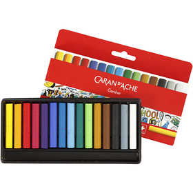 CARAN D’ACHE Neocolor I, Junior, L: 5 cm, dikte 8,5 mm, diverse kleuren, 15 stuk/ 1 doos [HOB-34015]