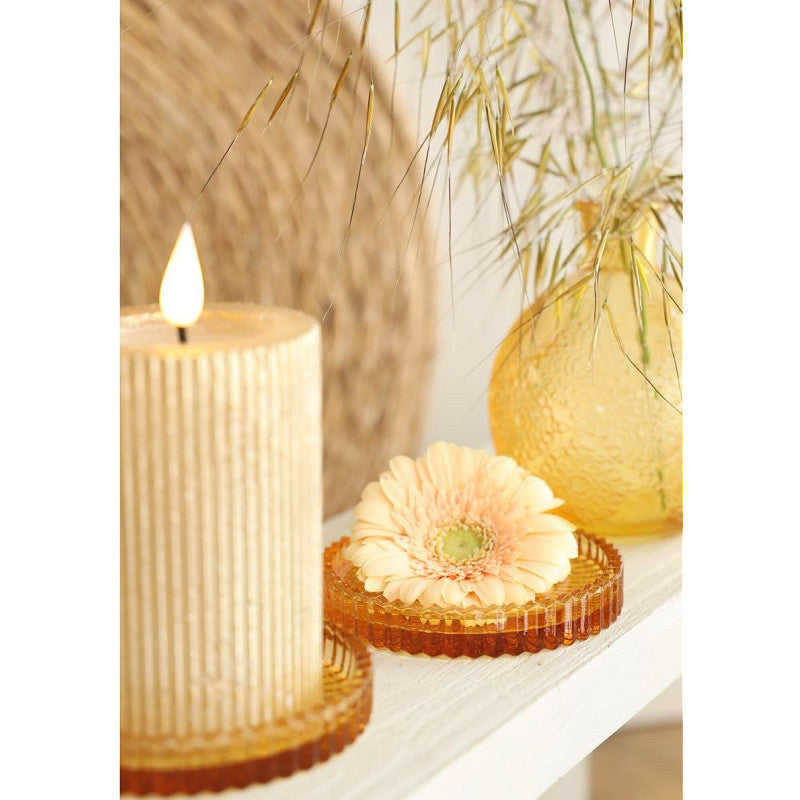 Glazen schaaltjes Kate Ø10 h.6,5 cm mosterdkleurige set 4 (6 stuks) [IFS-34102]