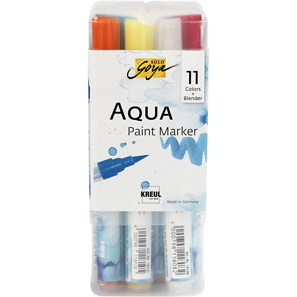 SOLO GOYA Aqua Paint Marker Display, diverse kleuren, 12 stuk/ 1 doos [HOB-34321]
