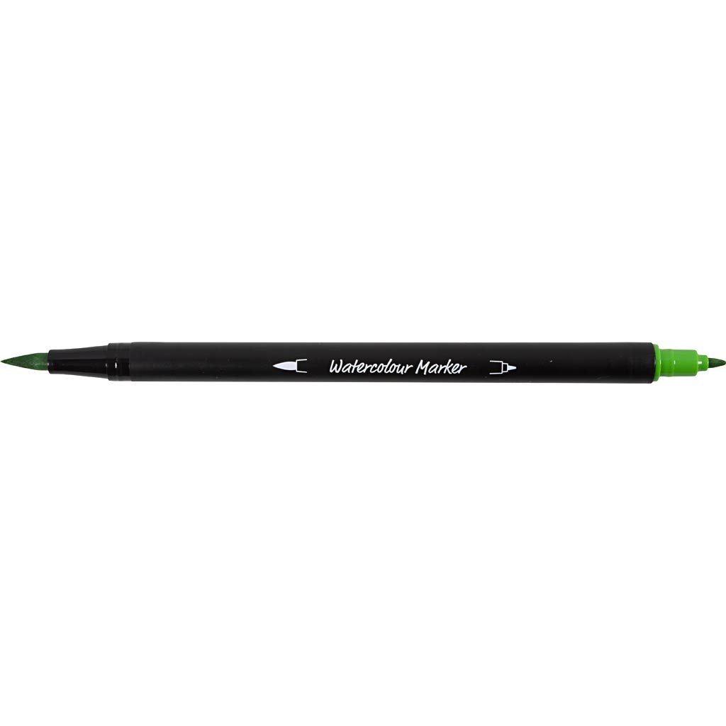 Aquarelmarker, lijndikte 2+4-8 mm, standaardkleuren, 12 stuk/ 1 doos [HOB-34339]